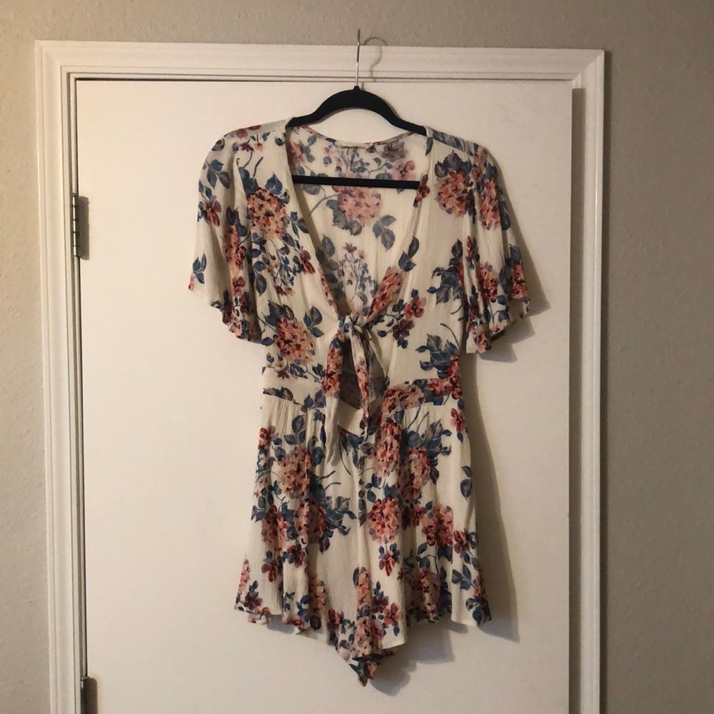 White floral romper
